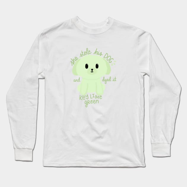 Key Lime Green Dog Long Sleeve T-Shirt by Sofia Kaitlyn Company
